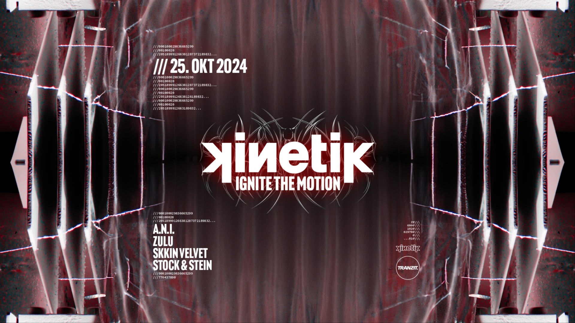 KINETIK LVL005 w/ A.N.I., SKKIN VELVET, ZULU, STOCK&STEIN @ TRANZIT.  image