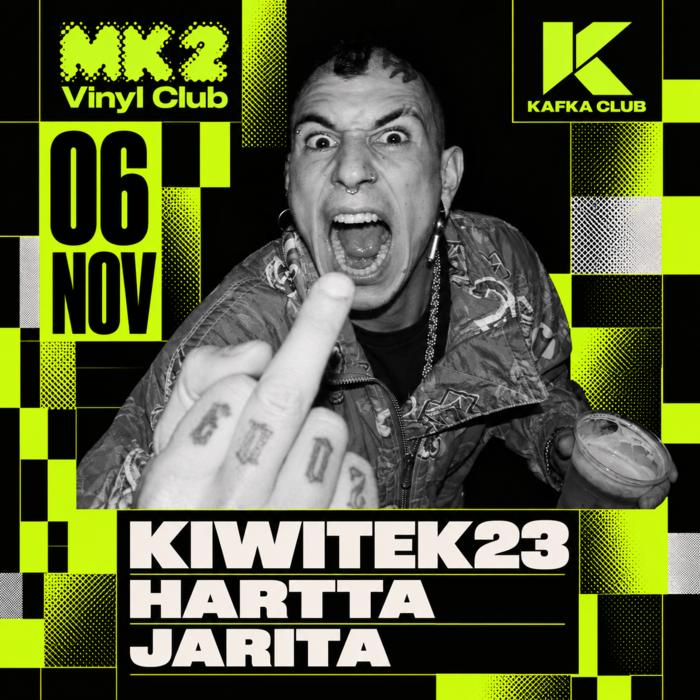 Cartel de KIWITEK 23 en KAFKA CLUB