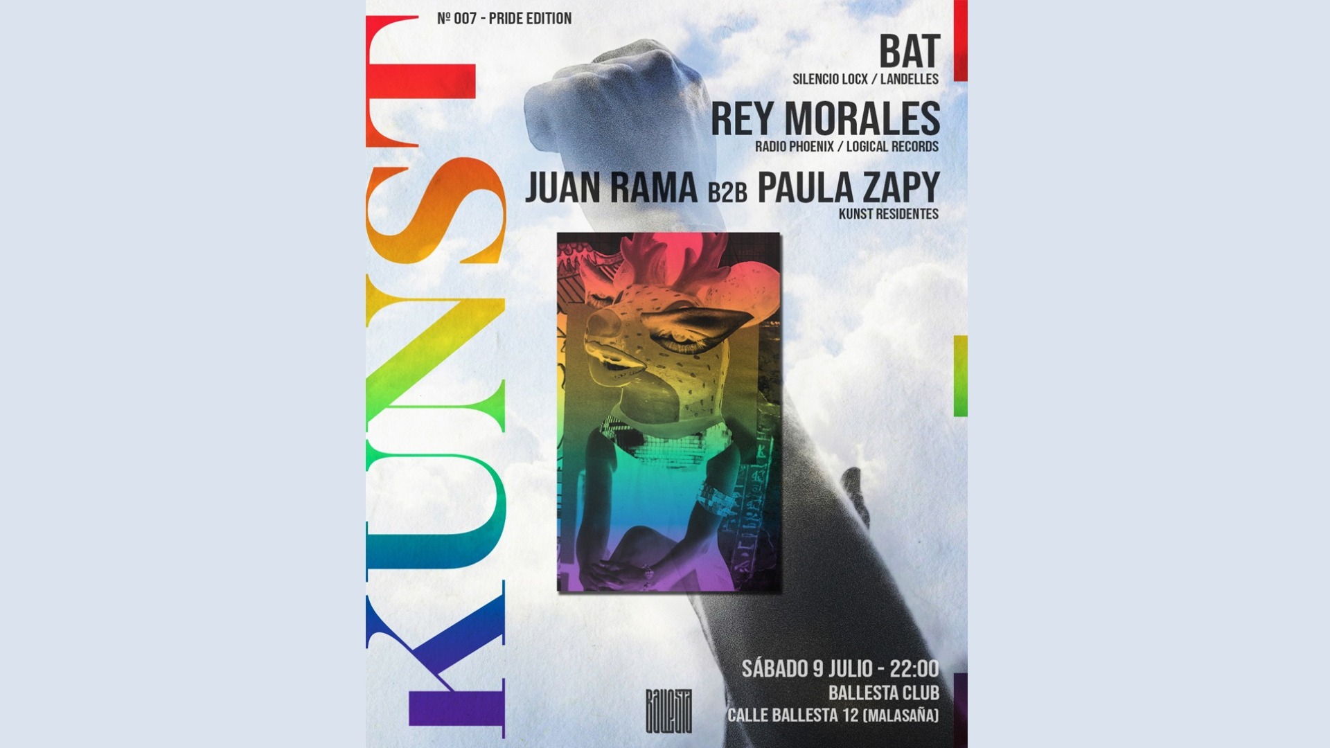 KUNST: BAT + REY MORALES + JUAN RAMA b2b PAULA ZAPY image