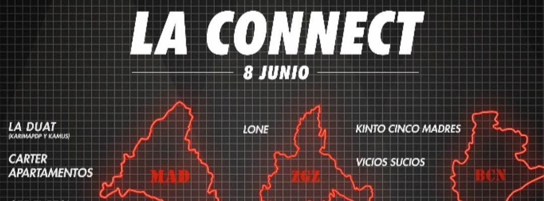 Cartel del evento LA CONNECT sábado 8 junio
