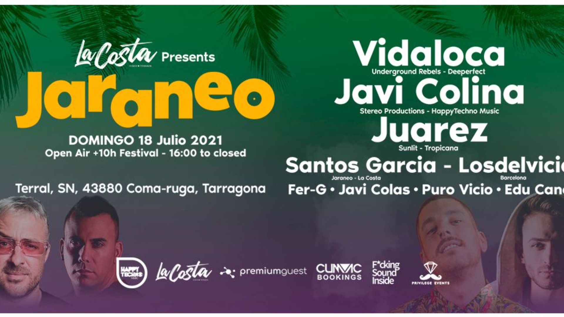 [CANCELADO] La Costa & Jaraneo pres. Vida Loca / Juarez / Javi Colina image