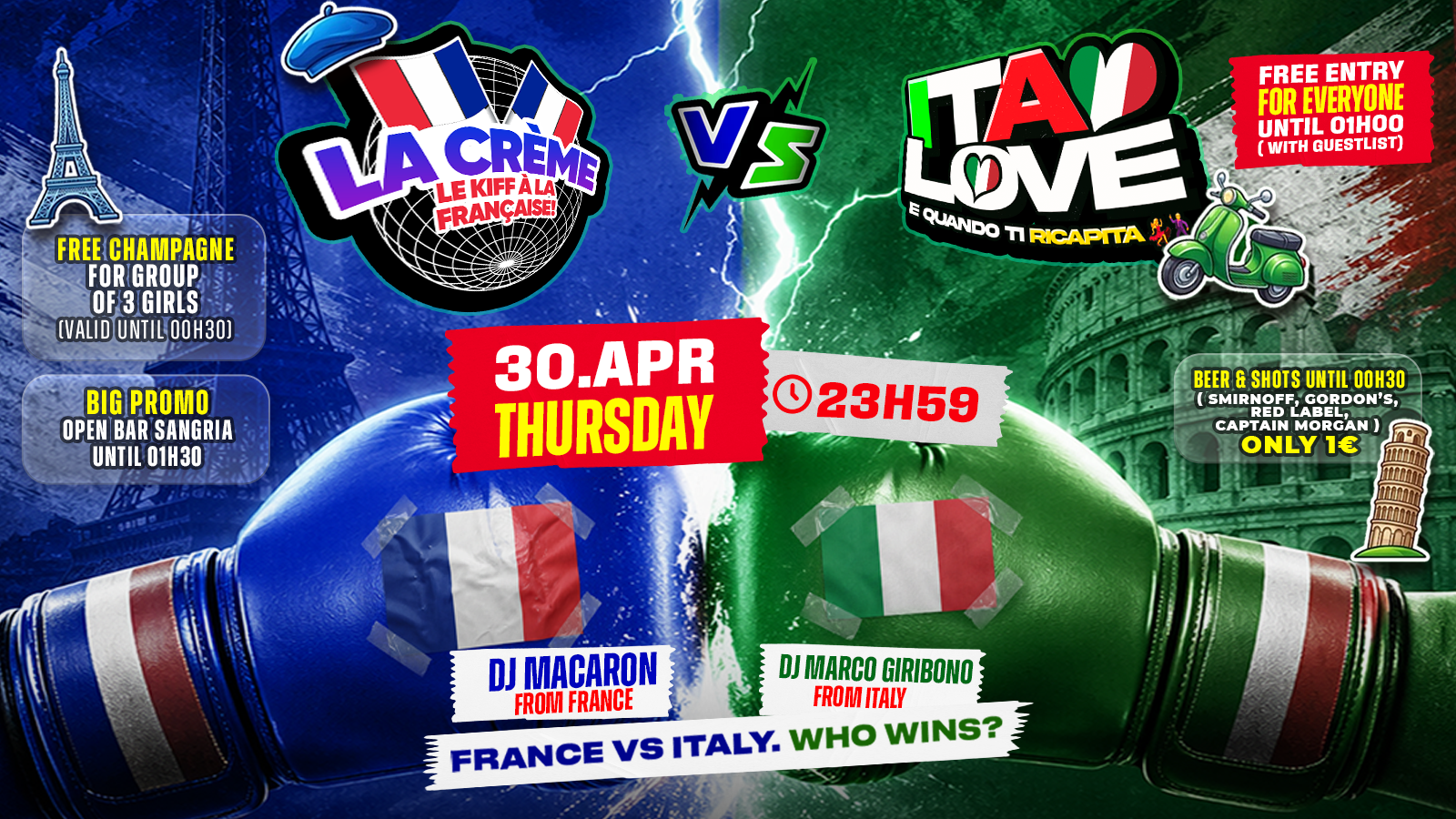 LA CREME 🇫🇷 vs ITALOVE 🇮🇹 - FRENCH & ITALIAN PARTY: WHO WINS? ⭐️ image