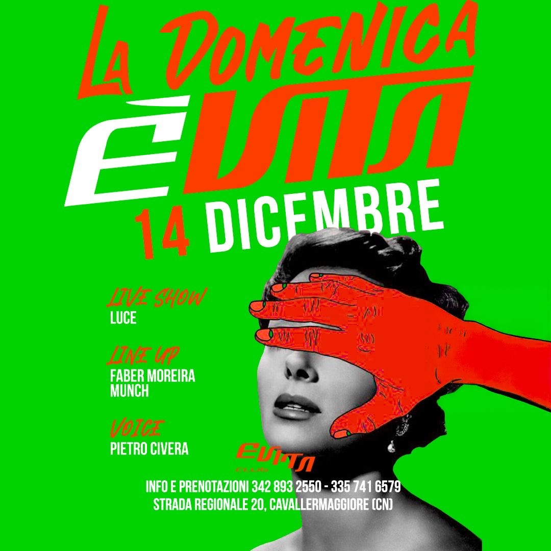 LA DOMENICA ÈVITA Dom 14.12 | Evita Club image