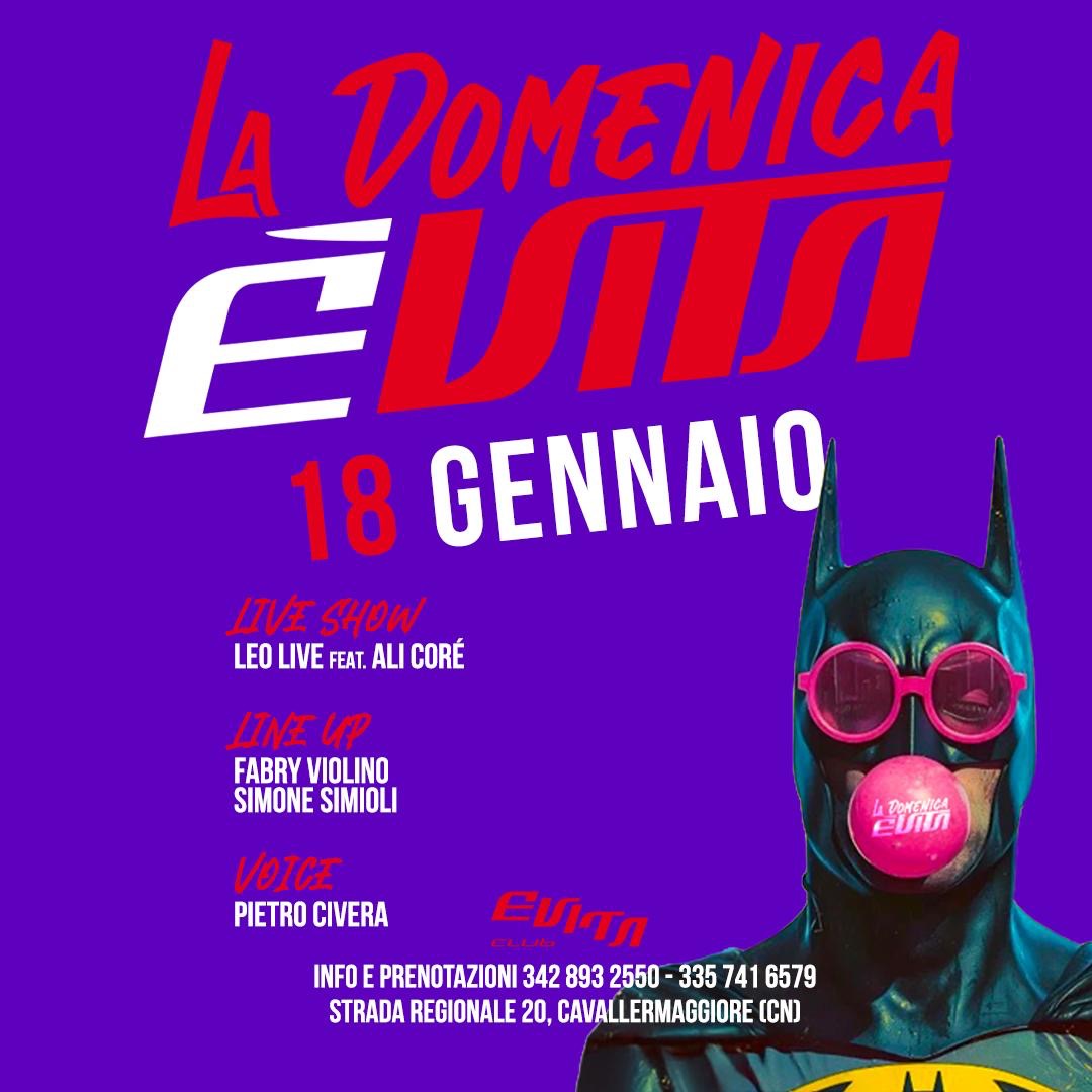 LA DOMENICA ÈVITA Dom 18.01 | Evita Club image