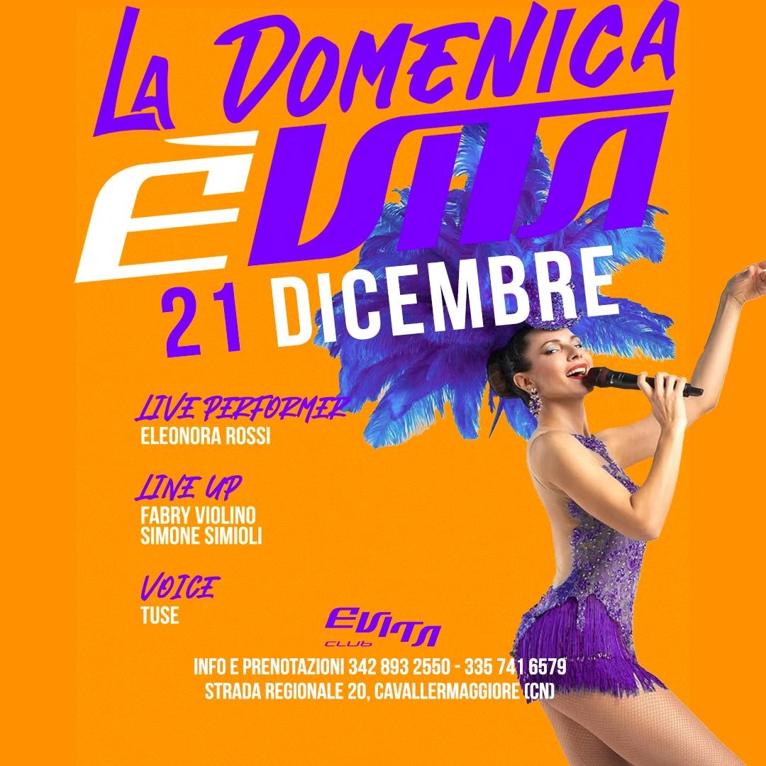 LA DOMENICA ÈVITA Dom 21.12 | Evita Club image