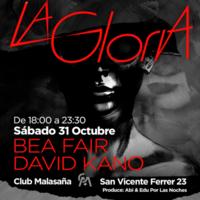Cartel de La Gloria: Bea Fair - David Kano en Club Malasana