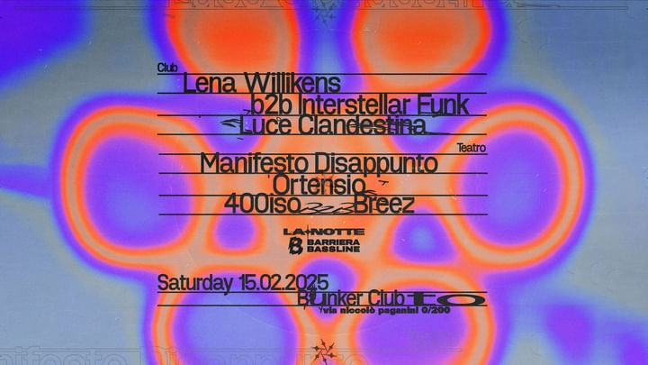 Cover for event: La Notte con Lena Willikens B2B Interstellar Funk