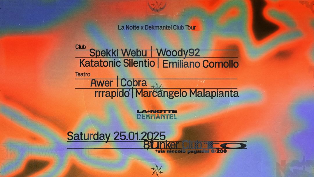LA NOTTE X DEKMANTEL CLUB TOUR-Eventplakat