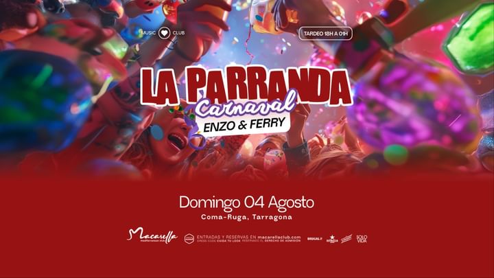 Cover for event: LA PARRANDA "CARNAVAL" | DOMINGO 4 AGOSTO