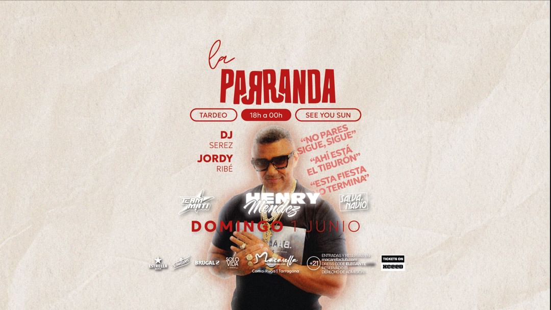 Copertina evento LA PARRANDA | DOMINGO 1 JUNIO | TARDEO
