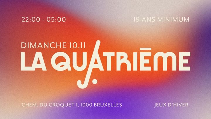 Cover for event: La quatrième is Back! 10.11 @Jx