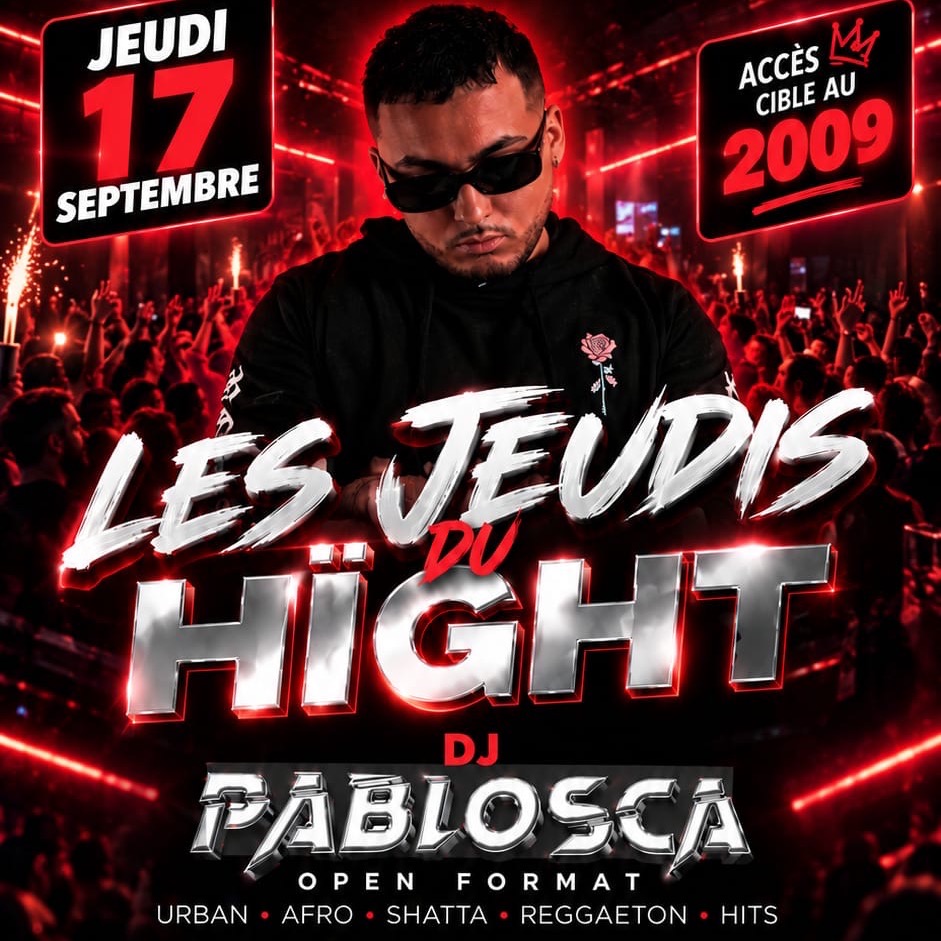 Affiche de la soirée Soirée Étudiante (Ouvert À Tous) au Hïght, boîte de nuit à Carnac