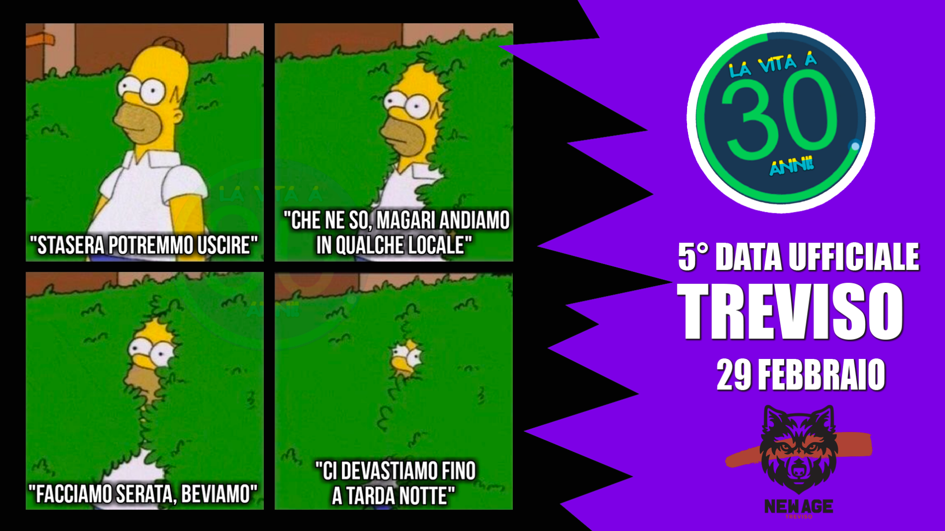 La Vita a 30 Anni in Tour • Treviso • New Age • Official Party image