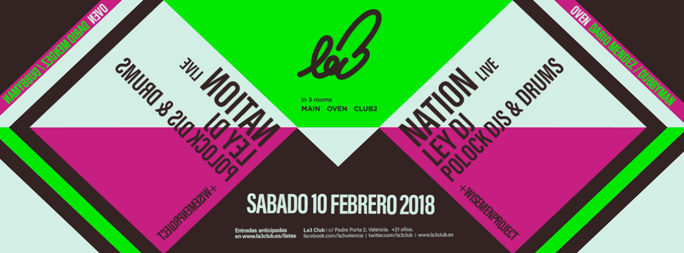 La3 Electric Saturdays | Nation Live + Ley Dj + Polock Djs & Drums image