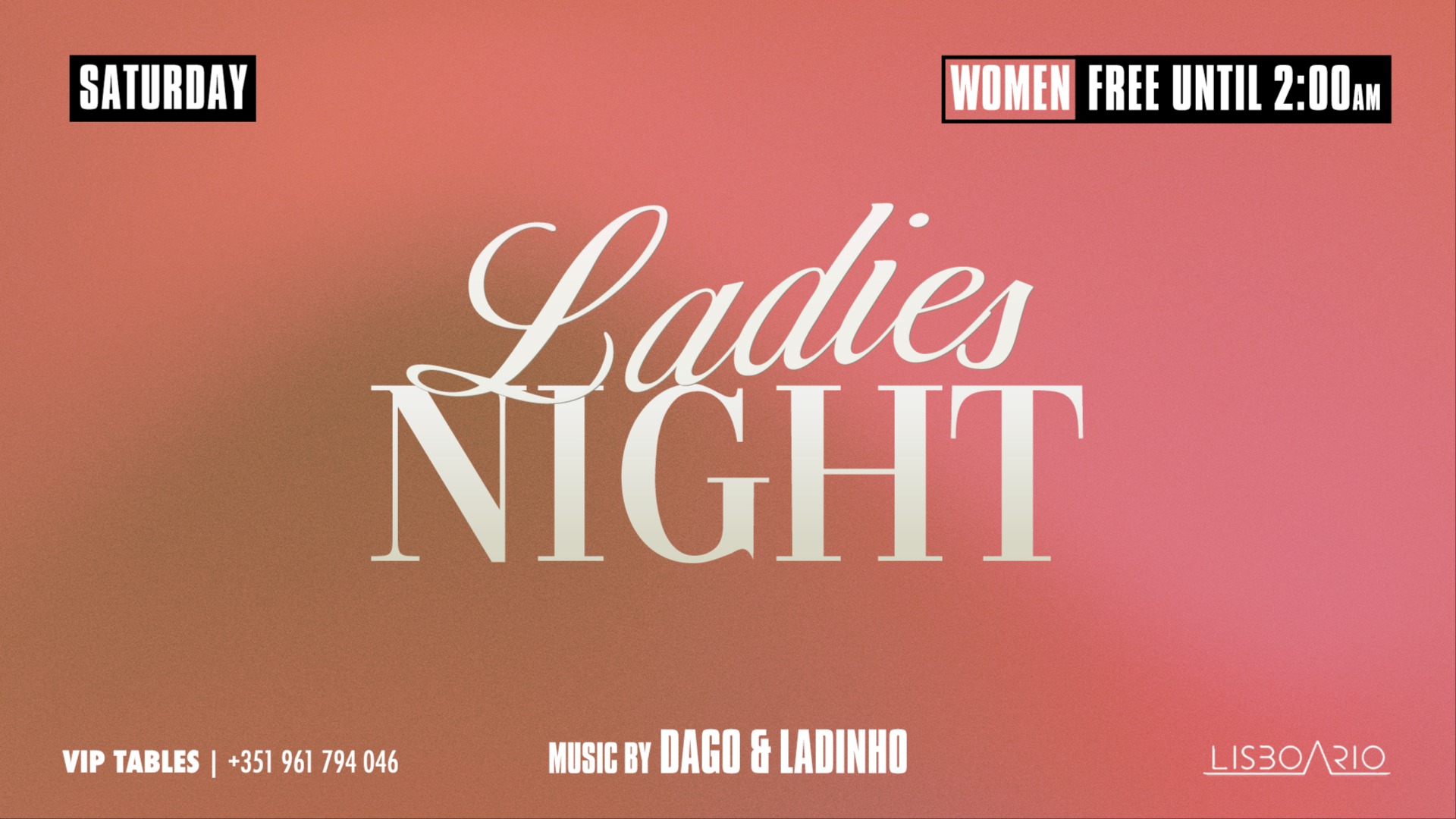 Ladies Night | Girls free until 2am