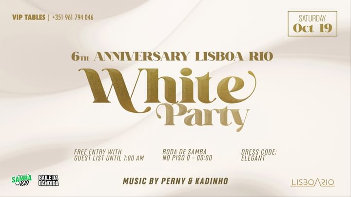 Cover for event: 6th ANIVERSARY LISBOA RIO |Womens Free entrance  until 1am