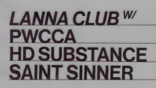 Cover for event: Lanna Club * PWCCA, HD Substance, Saint Sinner