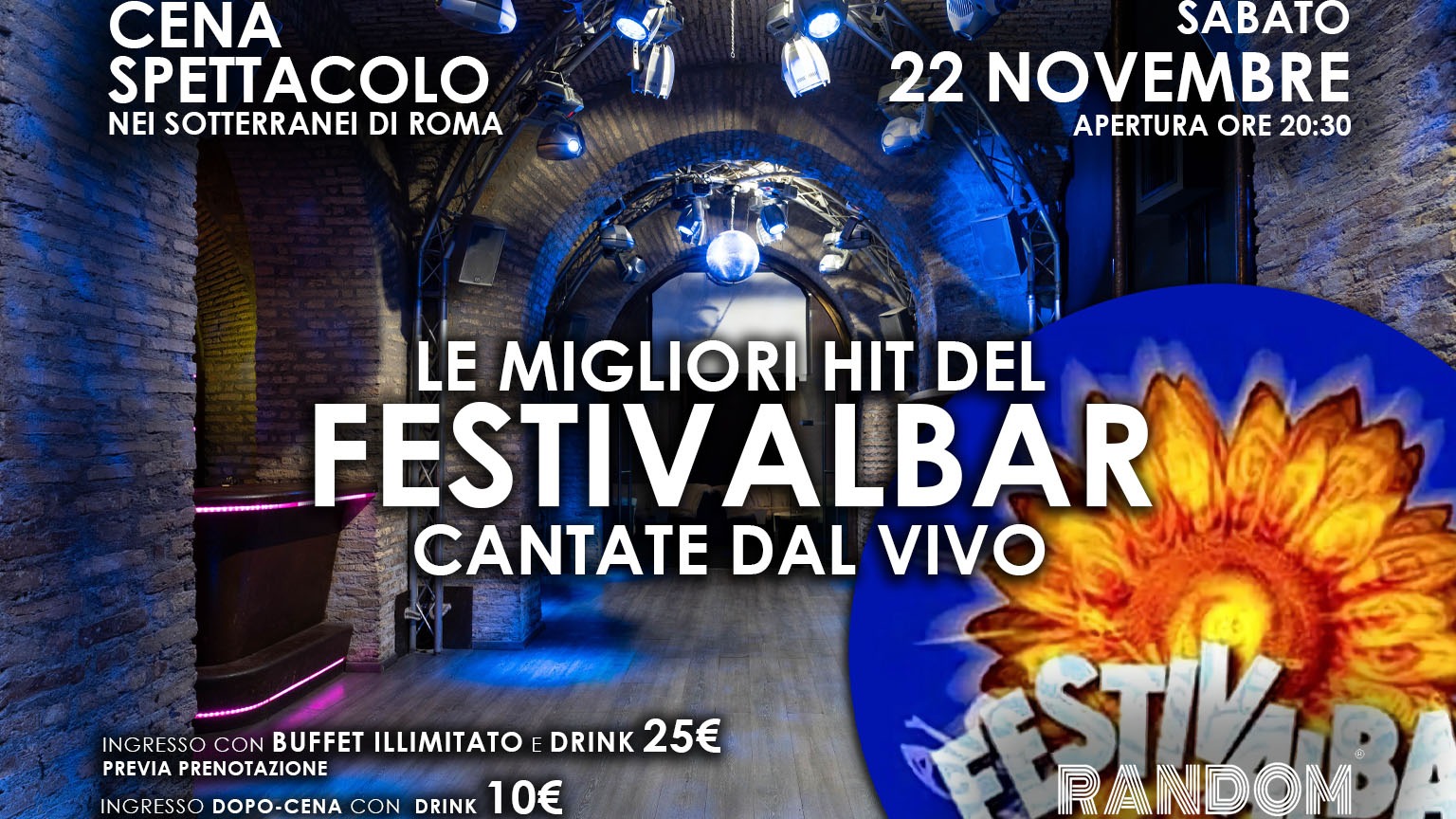 Le migliori hit del FESTIVALBAR cantate dal vivo | Cena Spettacolo