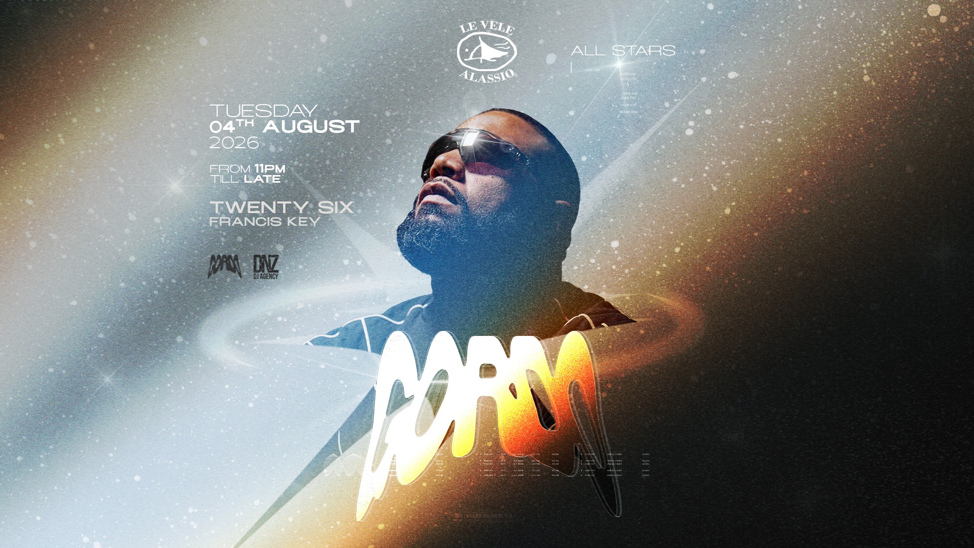 Le Vele Alassio All Stars presents Gordo - Tuesday, 4th August 2026