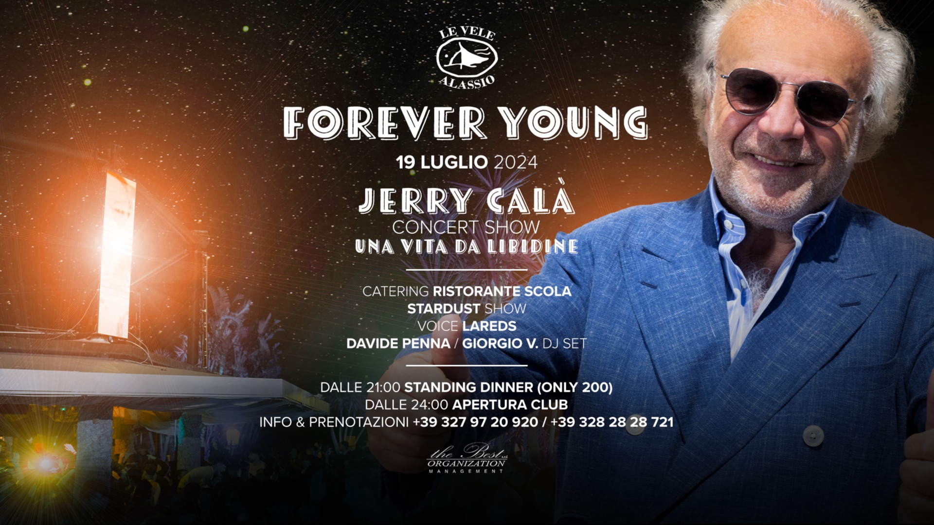 Le Vele Alassio Forever Young con Jerry Calà - Venerdì 19 Luglio 2024 image