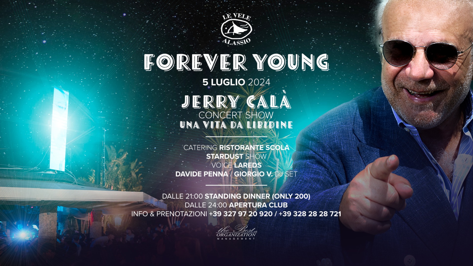 Le Vele Alassio Forever Young con Jerry Calà - Venerdì 5 Luglio 2024 image