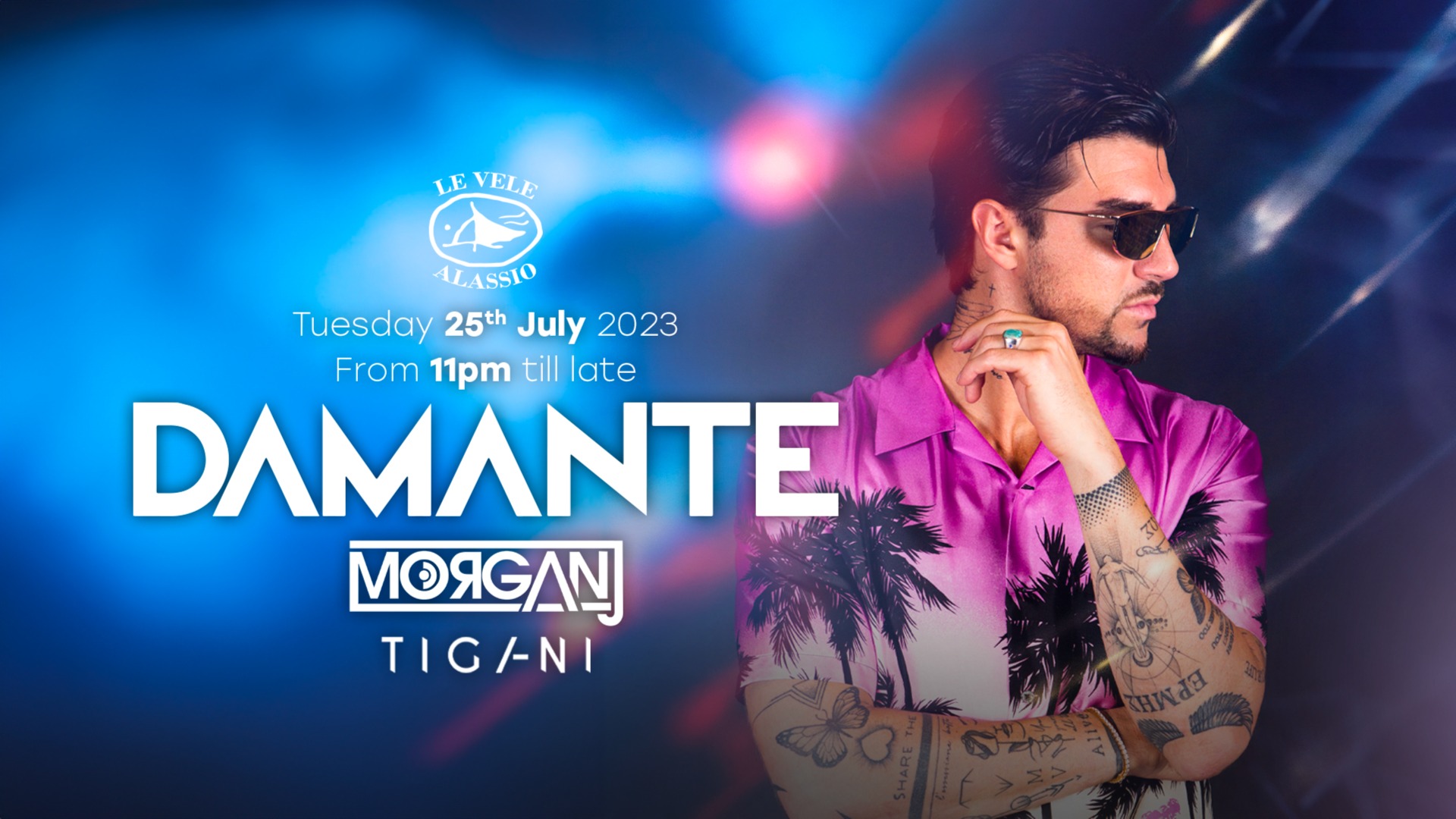 Le Vele Alassio presents Andrea Damante Tuesday 25th July 2023 image