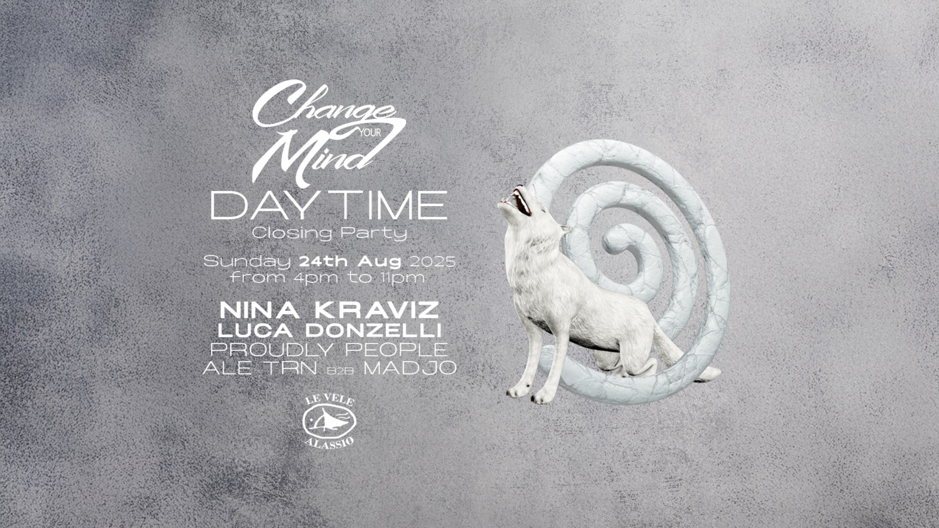 Le Vele Alassio presents Change Your Mind Daytime Closing Party Sunday 24th August 2025 image