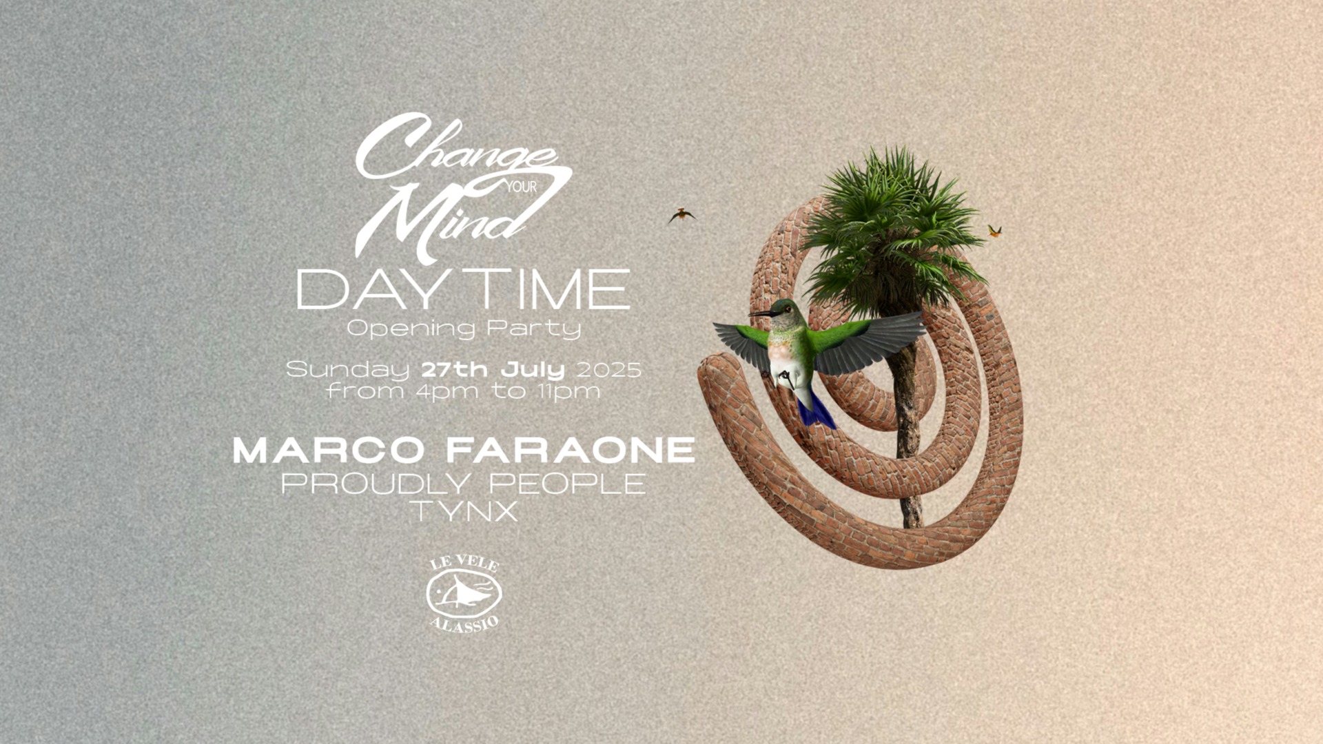 Le Vele Alassio presents Change Your Mind Daytime Opening Party Sunday 27th July 2025 image