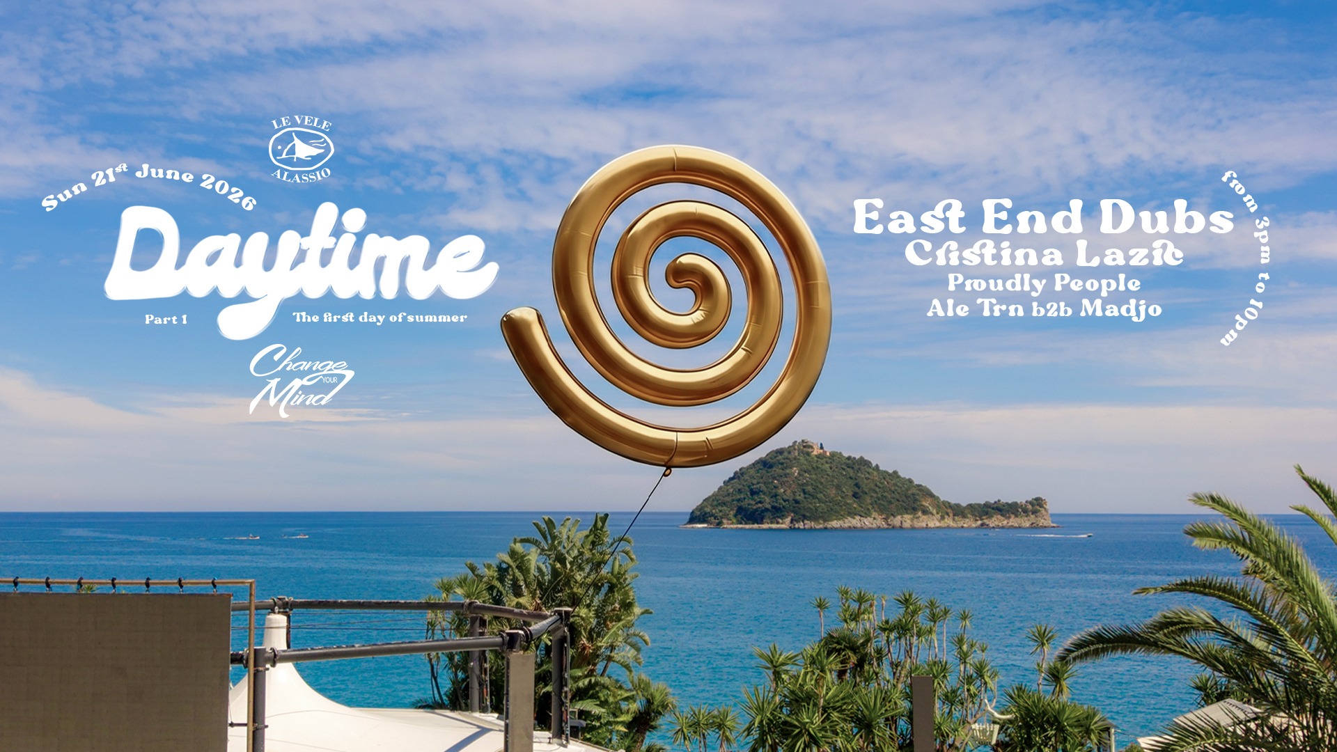 Le Vele Alassio presents Change Your Mind Daytime - Sunday, 21st June 2026 image