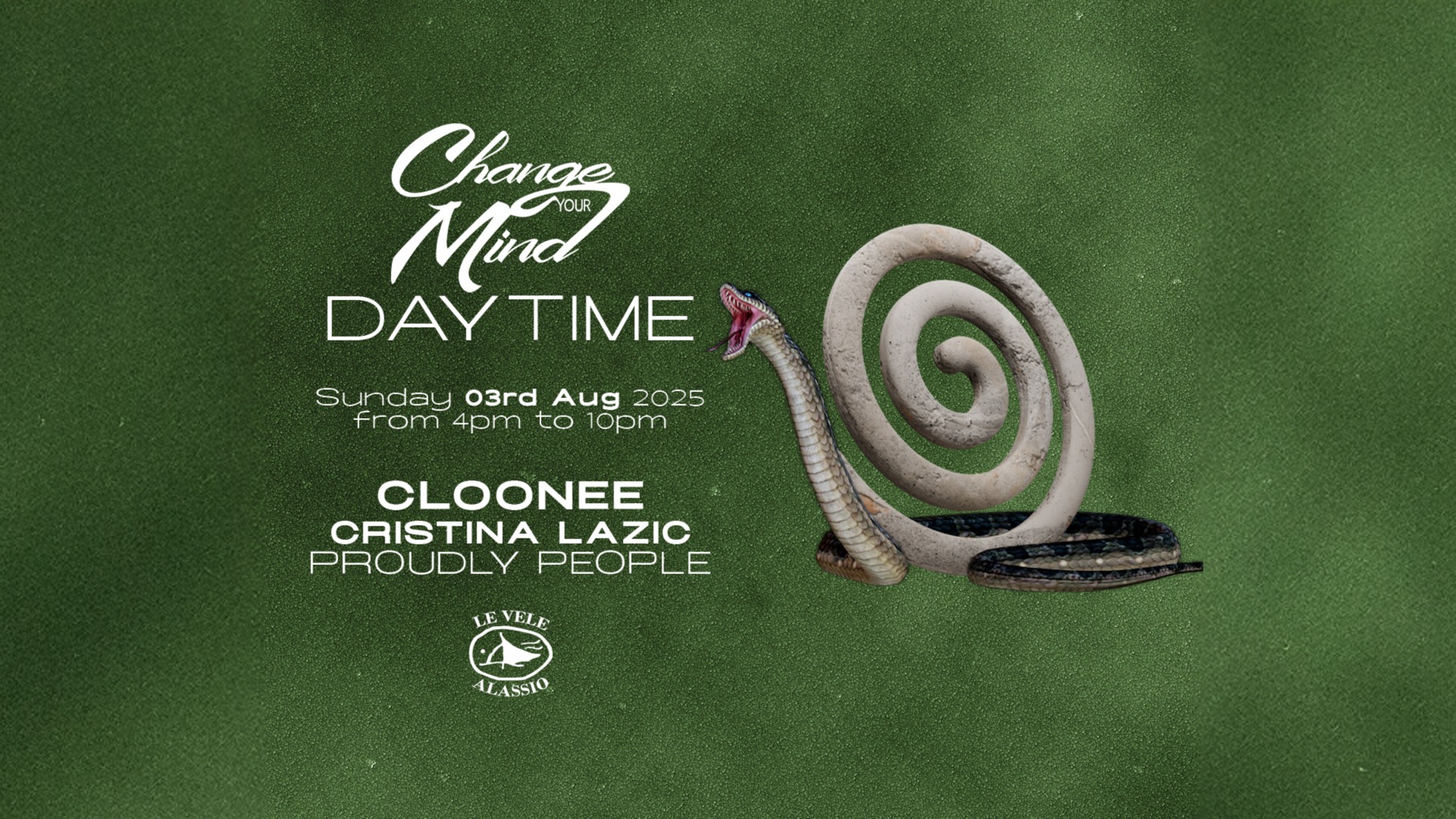 Le Vele Alassio presents Change Your Mind Daytime Sunday 3rd August 2025 image