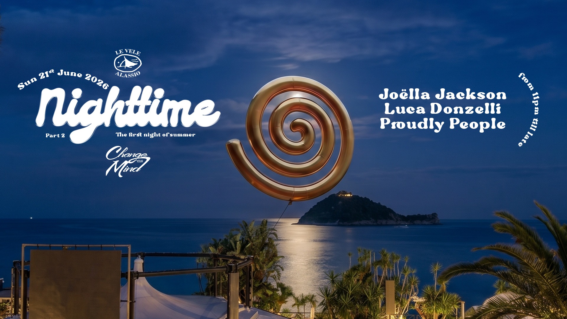 Le Vele Alassio presents Change Your Mind Nighttime - Sunday, 21st June 2026 image