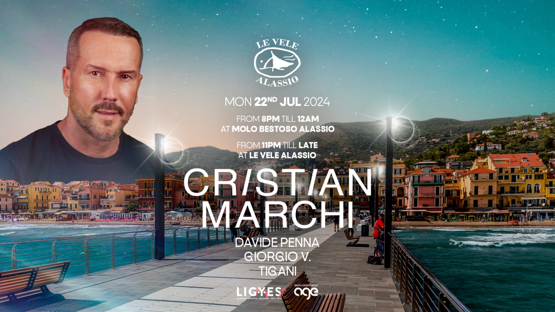 Le Vele Alassio presents Cristian Marchi Mon 22nd July 2024 image