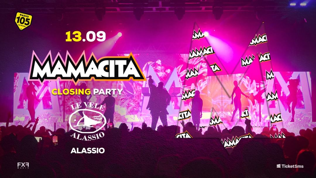 Le Vele Alassio presents Mamacita Closing Party Friday 13th September 2024-Eventplakat