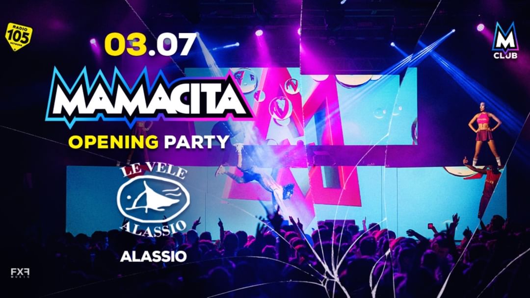Le Vele Alassio presents Mamacita Opening Party Thursday 3rd July 2025-Eventplakat