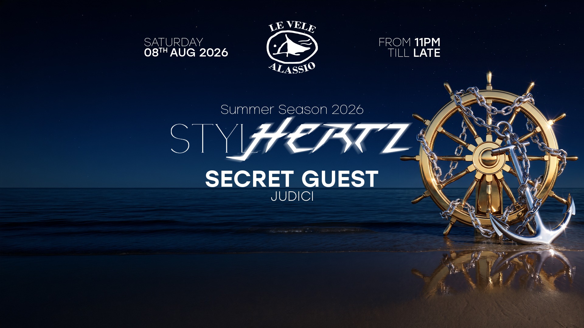 Le Vele Alassio presents Stylhertz w/ SECRET GUEST - Saturday, 8th August 2026