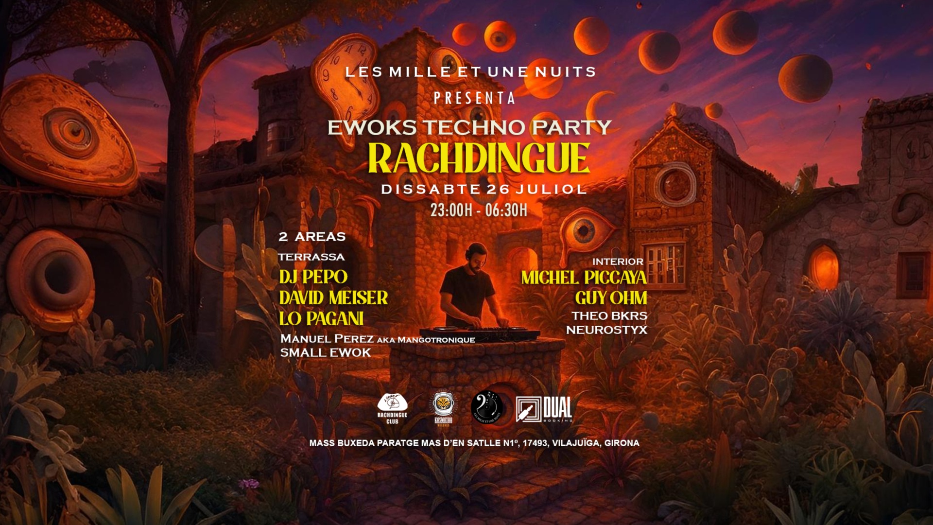  LES 1001 NUITS  EWOKS TECHNO PARTY / Dj PEPO  DAVID MEISER LO PAGANI SMALL EWOK PICCAYA image