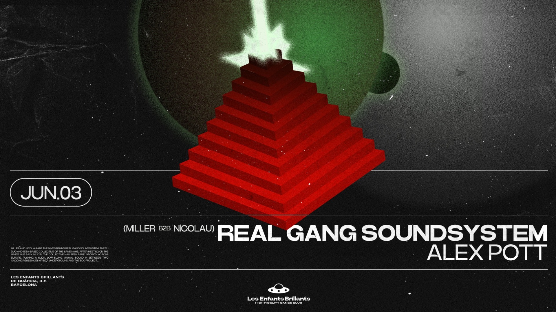 Les Enfants Brillants pres Real Gang Soundsystem (Miller b2b Nicolau) image