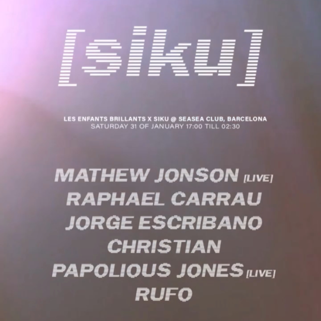 Les Enfants x Siku pres. Mathew Jonson live + Raphael Carrau image