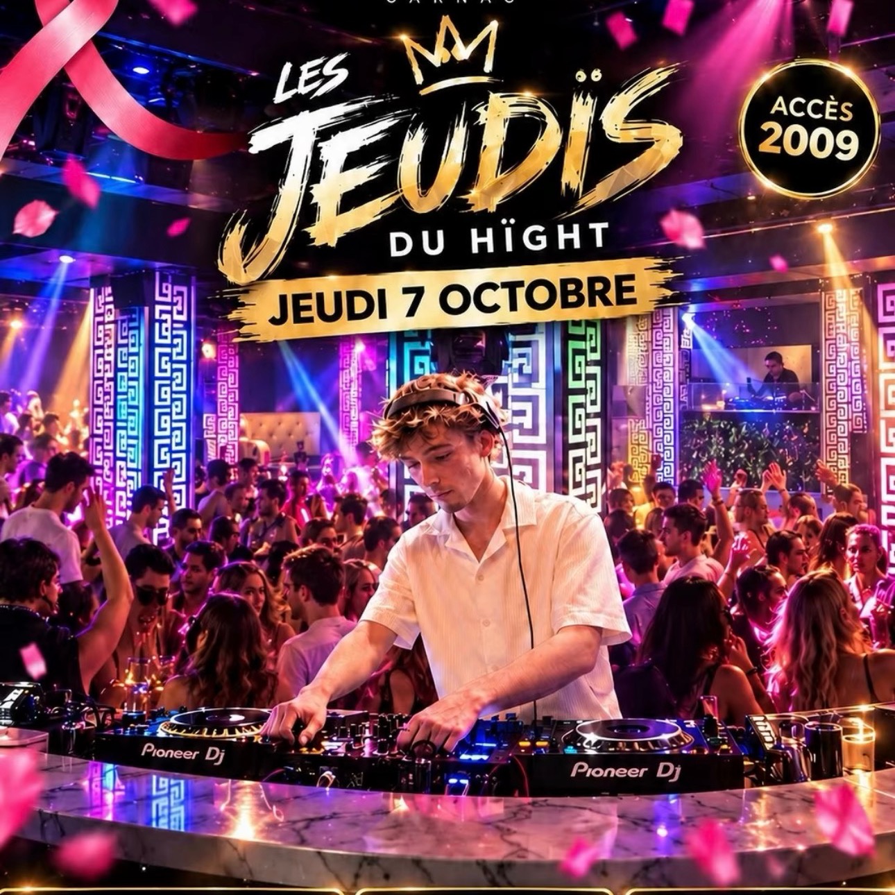 Affiche de la soirée Les Jeudis Du Hight au Hïght, boîte de nuit à Carnac