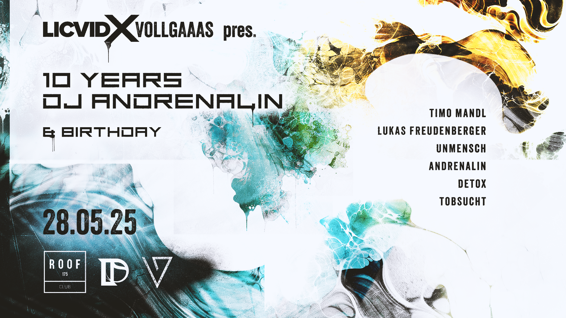 Licvid x Vollgaaas pres. 10 Years DJ Andrenalin  image