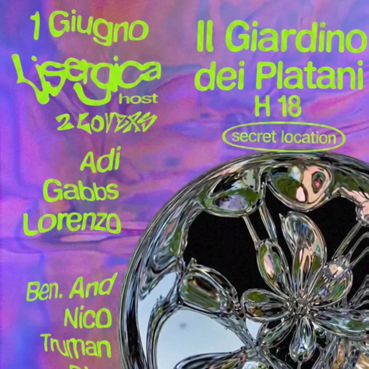 LISERGICA meets 2Lovers ~ 01.06 ~ Il Giardino dei Platani  image