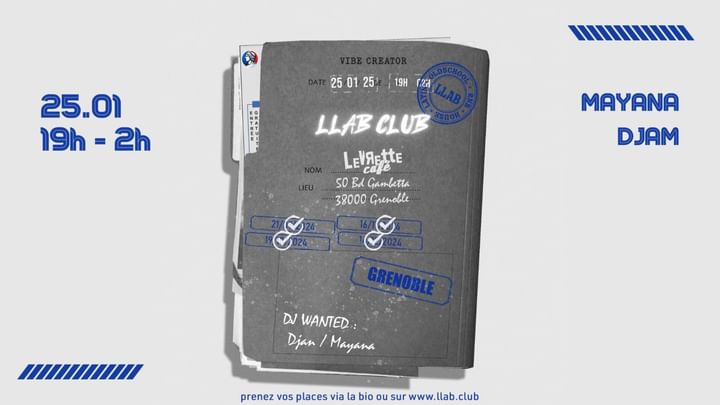 Cover for event: LLAB LOUNGE CLUB GRENOBLE : On se retrouve pour la nouvelle année !