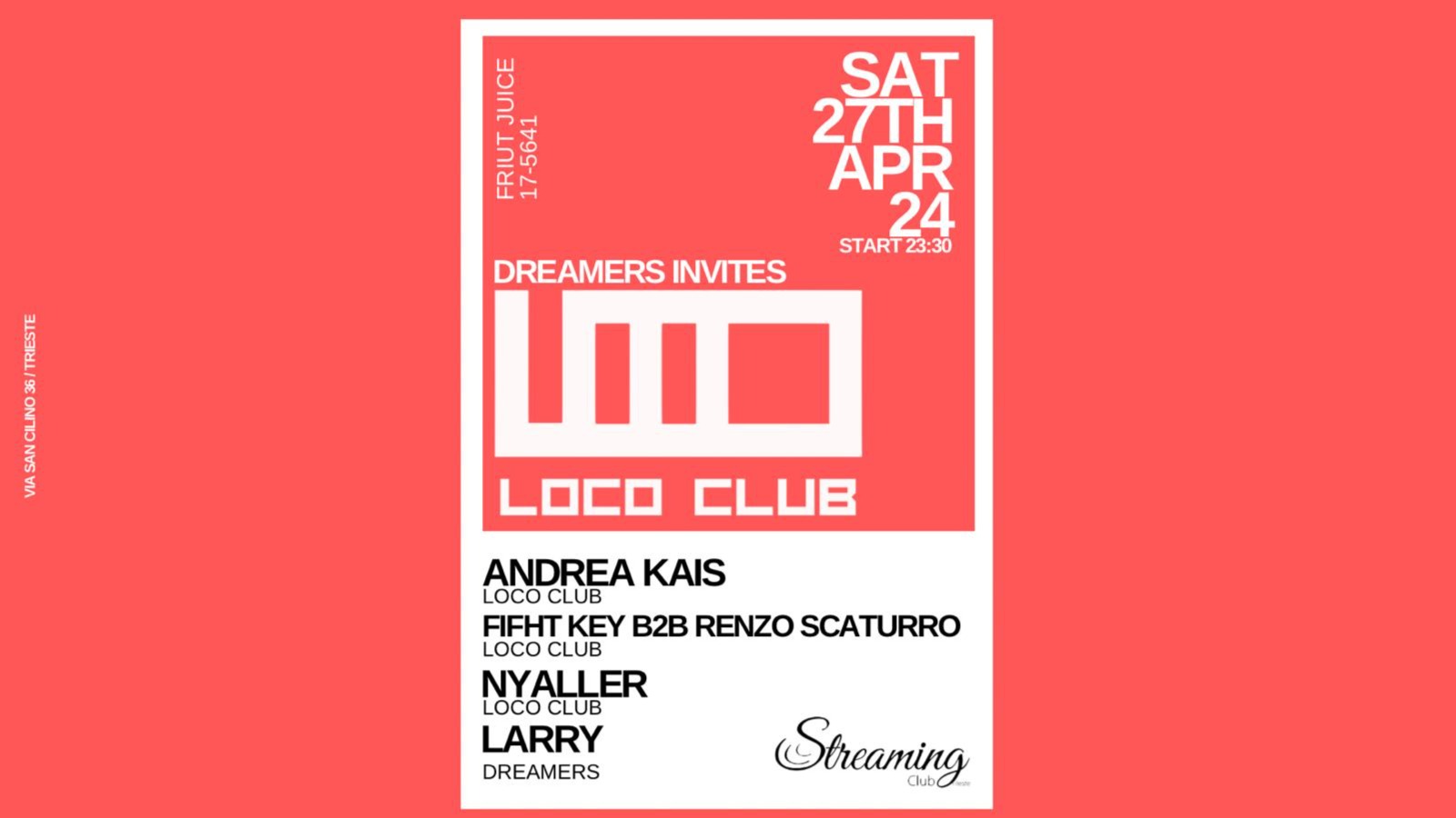 LOCO SHOWCASE w/ANDREA KAIS - FIFTH KEY B2B RENZO SCATURRO - NYALLER - LARRY