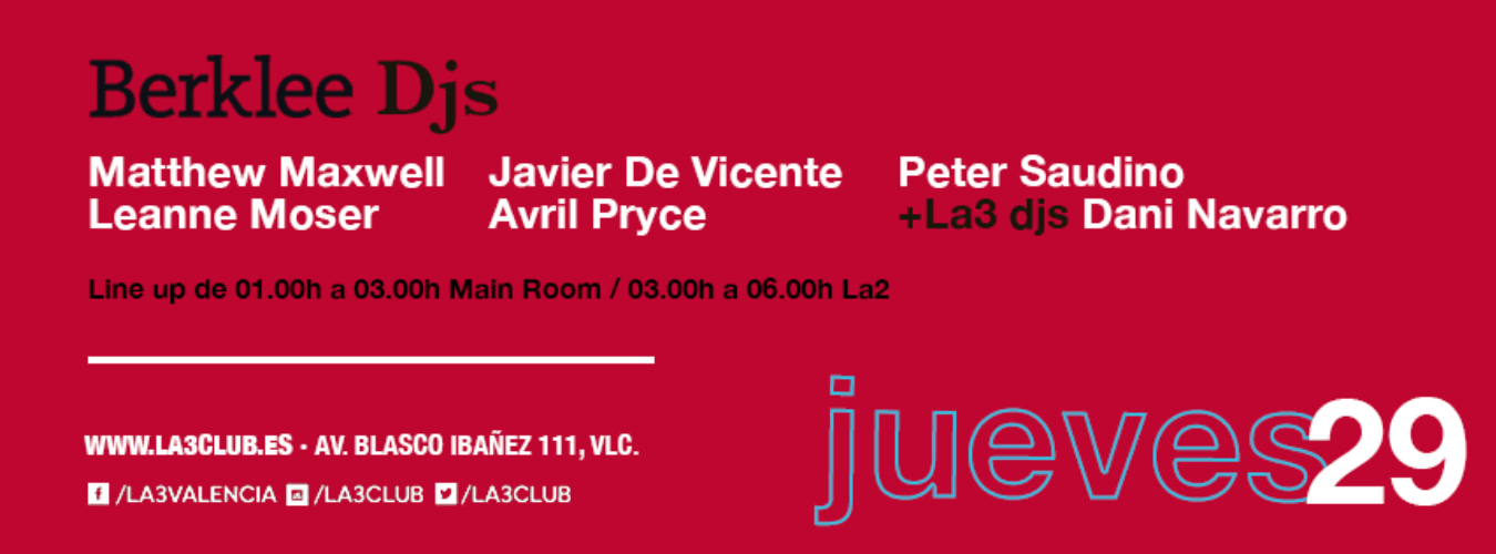 Los Jueves de La3: Dani Navarro + Berklee Djs image