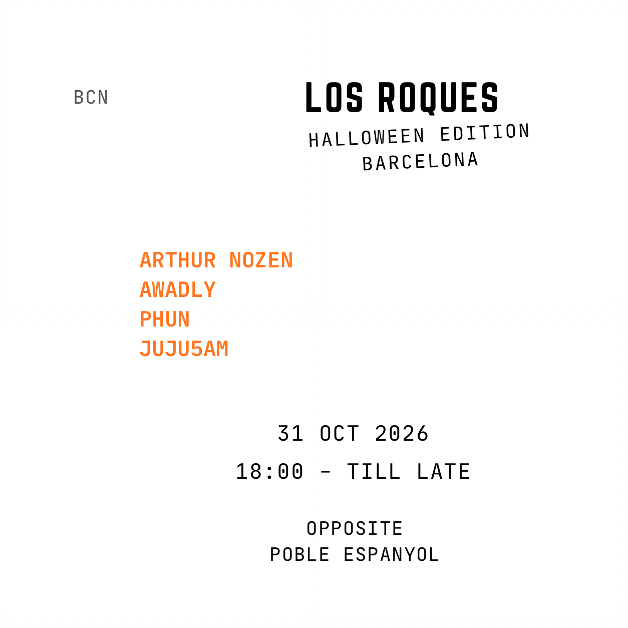 LOS ROQUES VOL. III — 90s HORROR🎃 Food by TBA