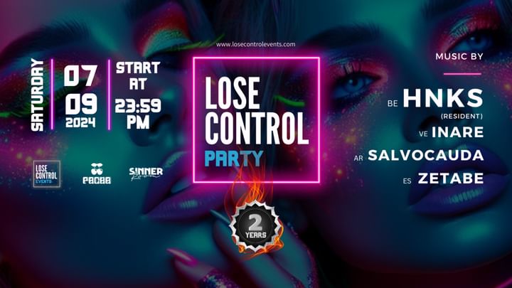 Cover for event: Lose Control Party - 2Y Anniversary (TICKETS AT THE DOOR)