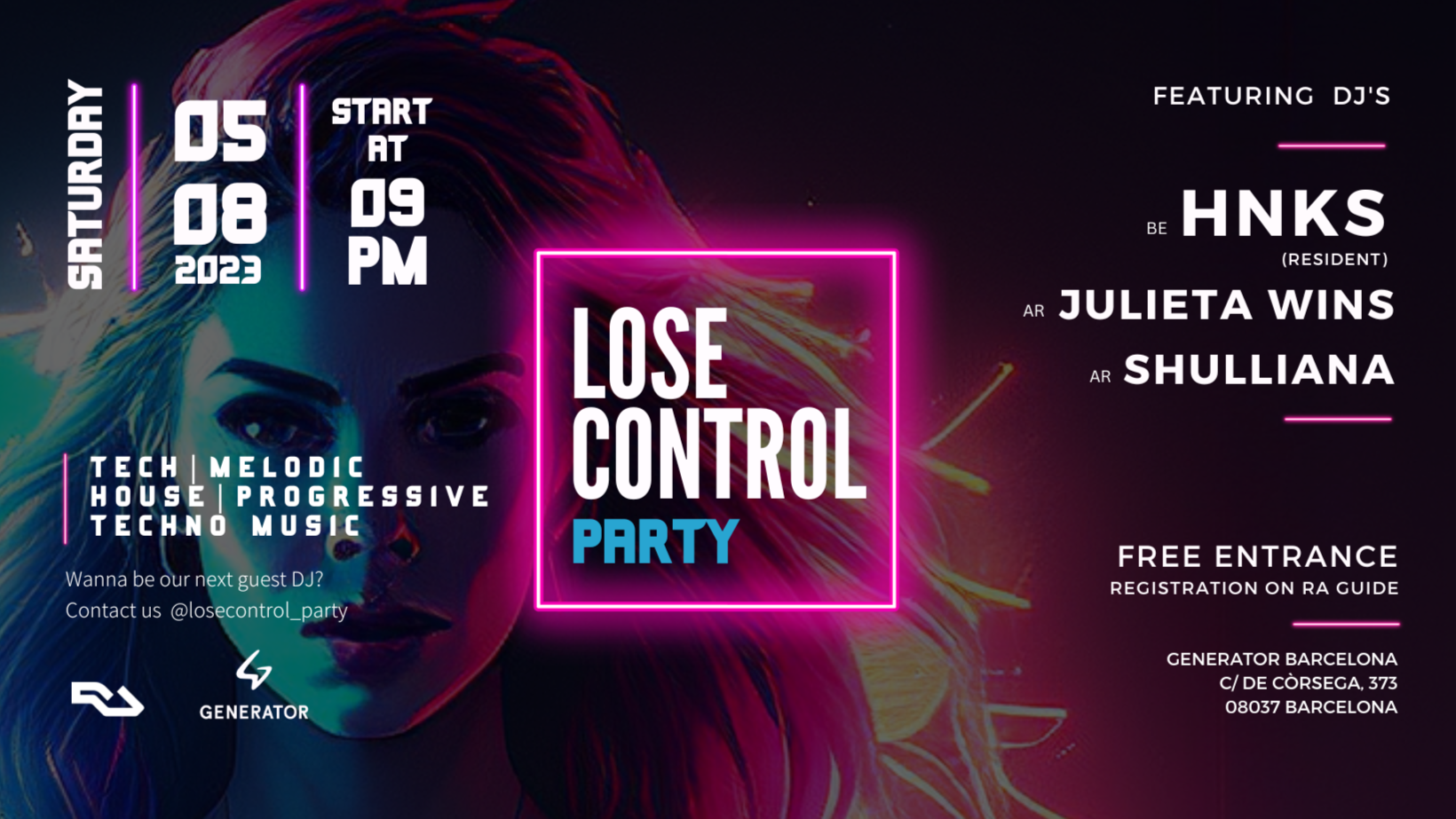 Lose Control Party | FREE Registration image