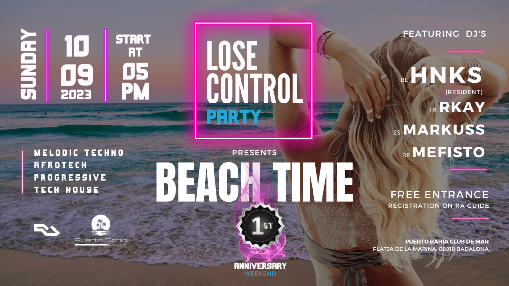 Lose Control Party presents BEACH TIME image