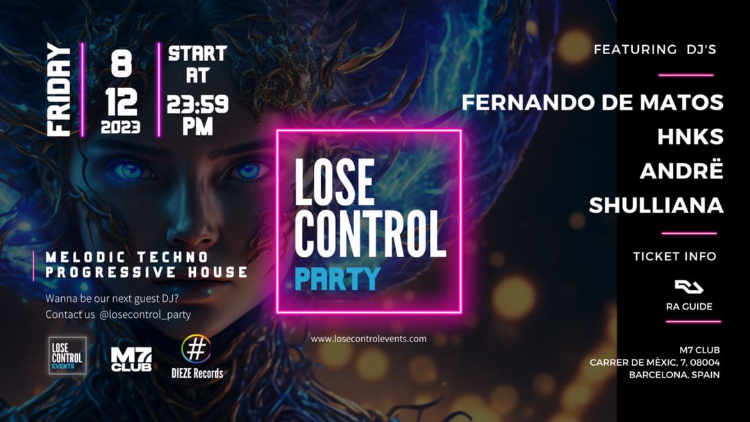 Lose Control Party - TICKETS AT RESIDENT ADVISOR event cover