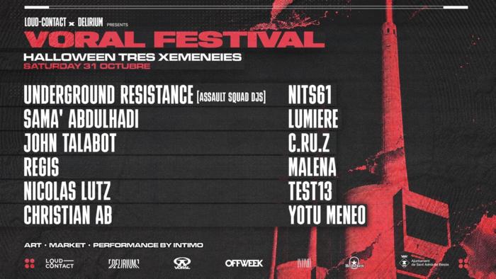 Cartel de Loud Contact X Delirium presents Voral Festival en Les Tres Xemeneies